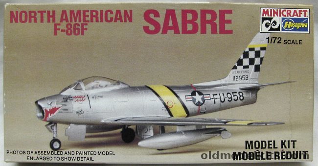 Hasegawa 1/72 North American F-86F Sabre Jet - USAF 39th FIS Capt. Harold 'Hal' Fischer's 'Paper Tiger' (10 victories), 1015 plastic model kit